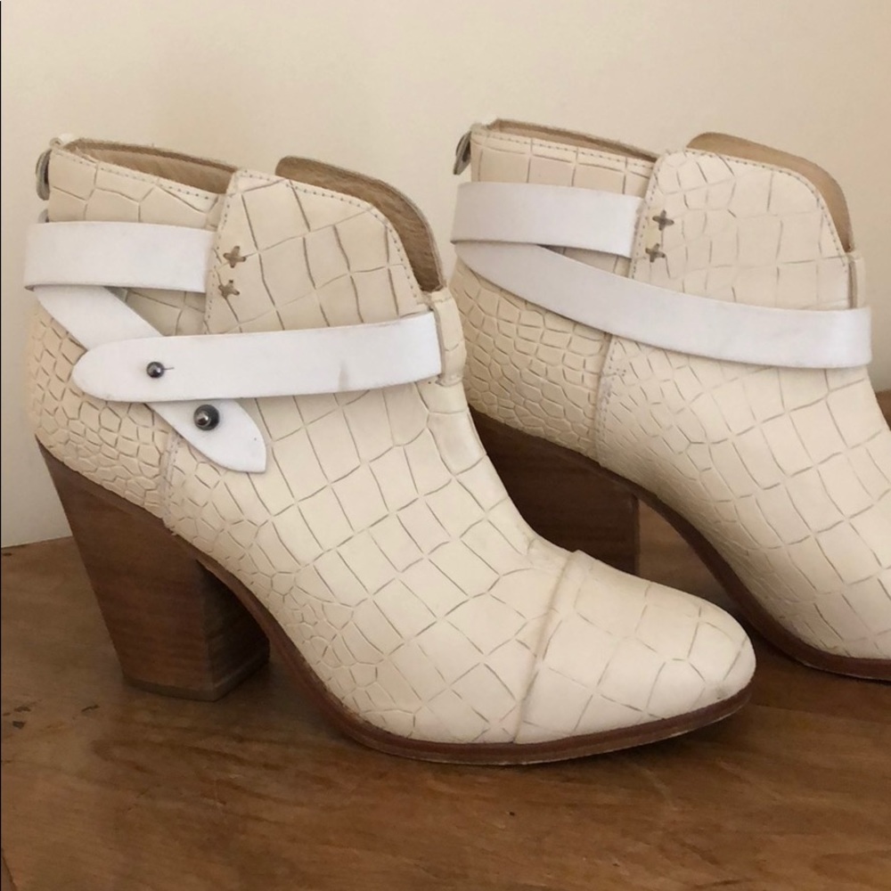 Rag and Bone Harrow Bootie Croc RARE WORN once!